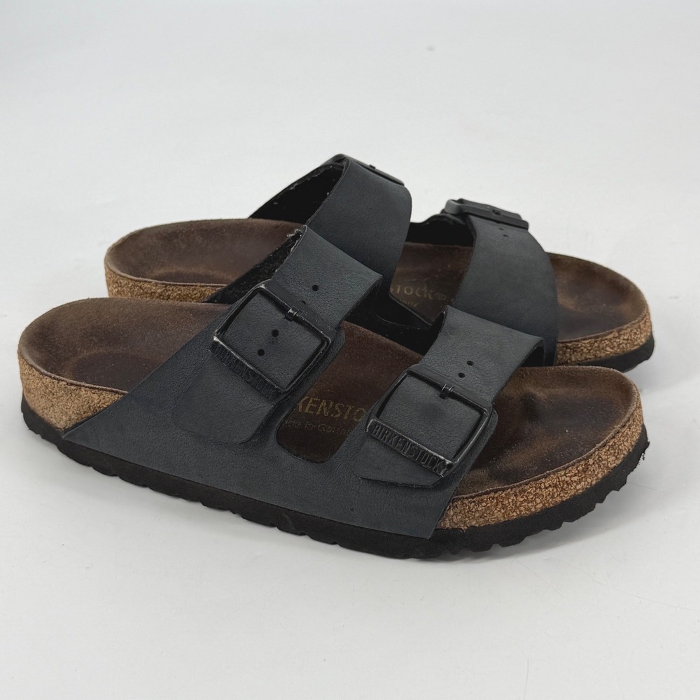 Birkenstock Arizona Black Double Buckle Slide Sandals EU 37 Regular Fit